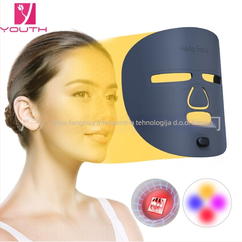LED maska za fototerapiju za obnovu kože, kućna upotreba, prijenosna, uređaj za tretman akni, napajanje iz mreže