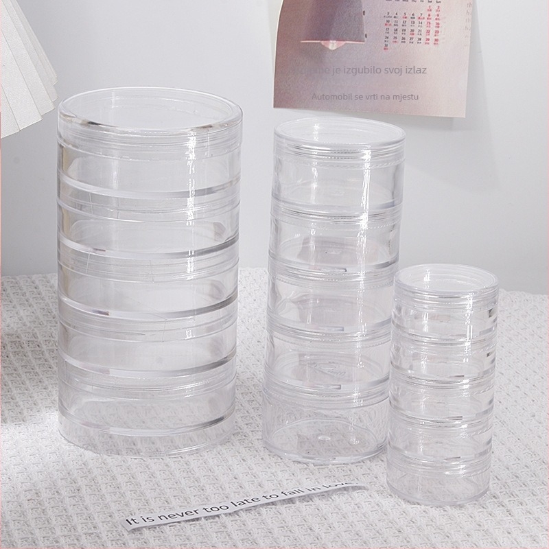 Prijenosna kutija za nakit s antioksidacijskom zaštitom, 5 slojeva, plastična, pretinci za naušnice i lančiće