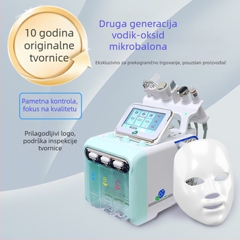 Prijenosni uređaj za čišćenje lica s ionoterapijom (negativni i pozitivni ioni), infracrveno, ultrazvuk i obojeno svjetlo