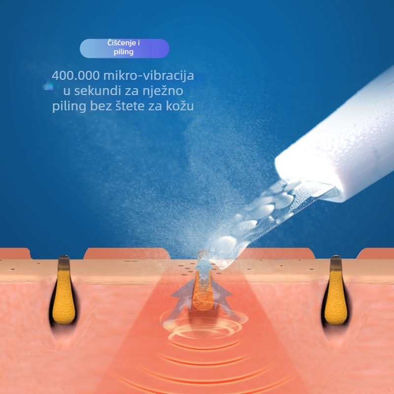 Prijenosni uređaj za čišćenje lica s ionoterapijom (negativni i pozitivni ioni), infracrveno, ultrazvuk i obojeno svjetlo