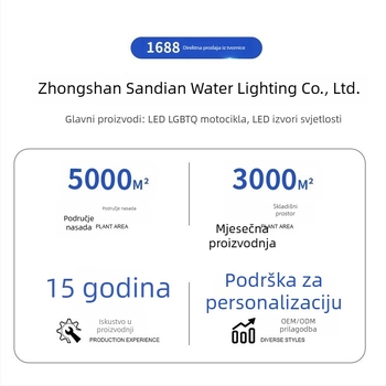 Motociklist LED spot svjetlo s višestrukom lećom, kućište od avionskog aluminija, 4x3570 LED, 60W, 9-80V, 3000 lm