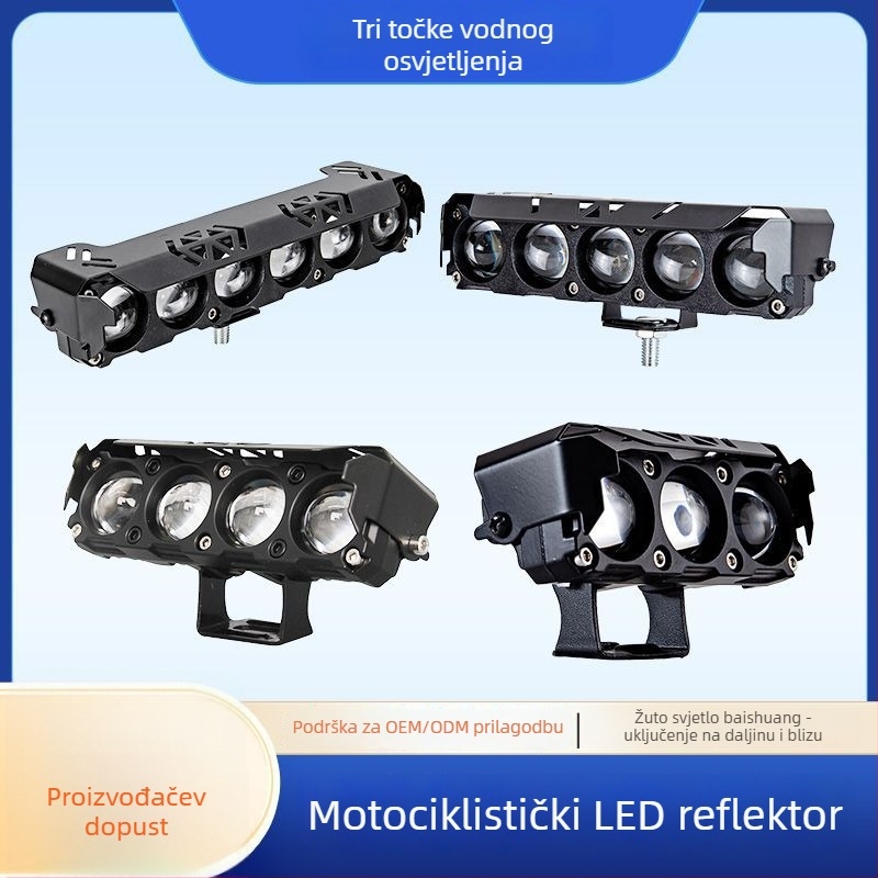 Motociklist LED spot svjetlo s višestrukom lećom, kućište od avionskog aluminija, 4x3570 LED, 60W, 9-80V, 3000 lm
