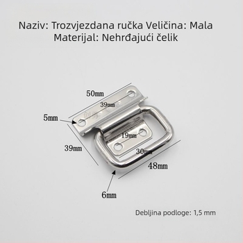 Ručka od nehrđajućeg čelika za ormar/kutija, s prstenom, zavarivanje, moderan minimalistički stil, model 20180614