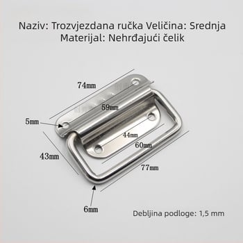 Ručka od nehrđajućeg čelika za ormar/kutija, s prstenom, zavarivanje, moderan minimalistički stil, model 20180614