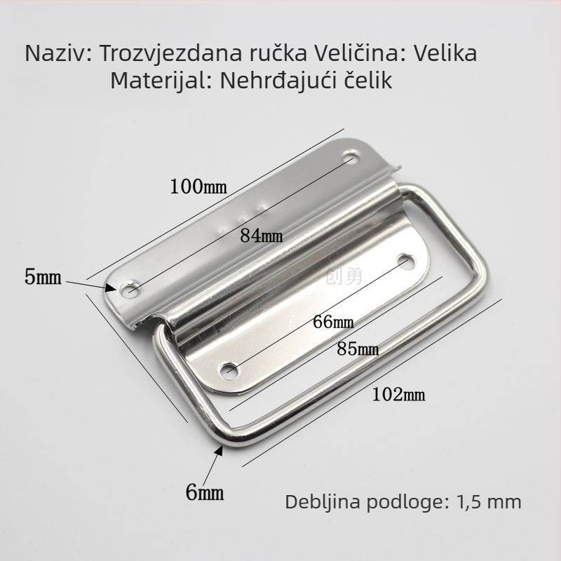 Ručka od nehrđajućeg čelika za ormar/kutija, s prstenom, zavarivanje, moderan minimalistički stil, model 20180614