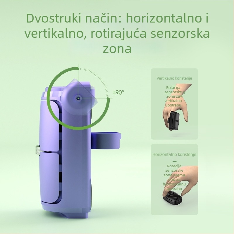 Prstenasti mini Bluetooth miš, dvostruki način rada 2.4G + Bluetooth, 1000dpi, 3 tipke, punjiva