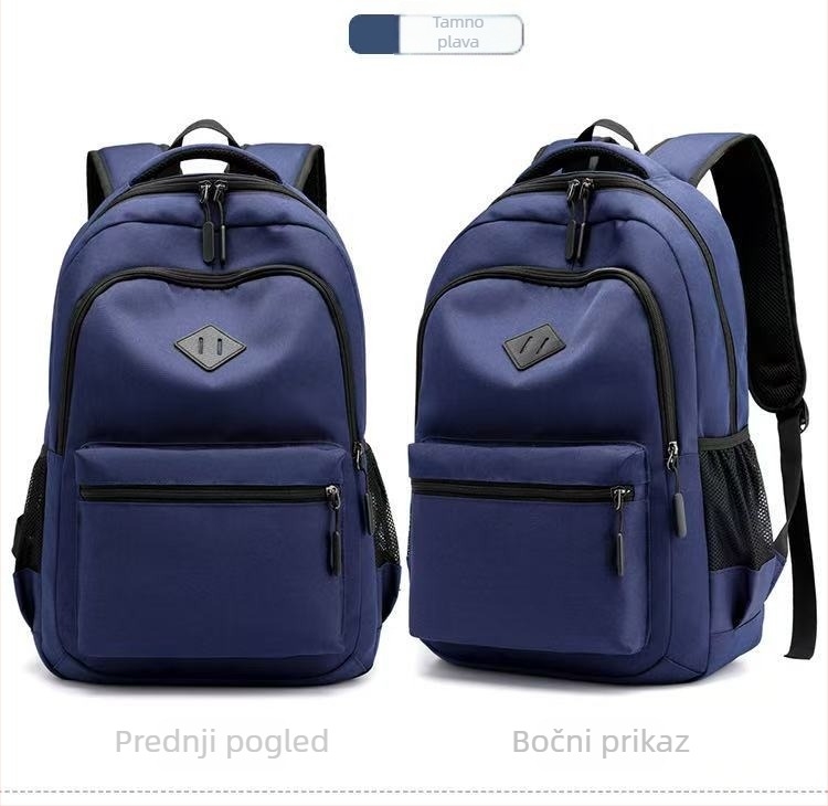 Ruksak za slobodno vrijeme, unisex, velikog kapaciteta, Oxford platno, zakrivljene naramenice, prugasti uzorak (volumen 36-55 L)