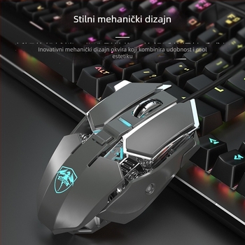 Optička USB miš s žično i 2,4G bežičnom povezivanju, 2400dpi, 6 tipki