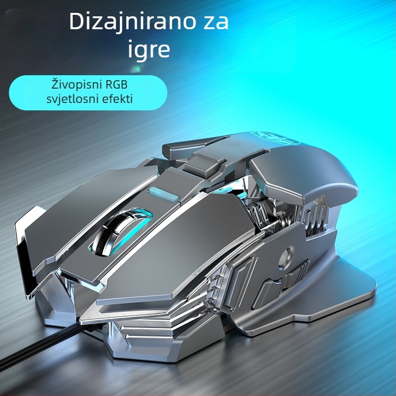 Optička USB miš s žično i 2,4G bežičnom povezivanju, 2400dpi, 6 tipki