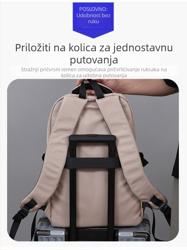 Unisex ruksak 20-35 L, vodootporan poliester, kompatibilan s 16-inčnim prijenosnikom