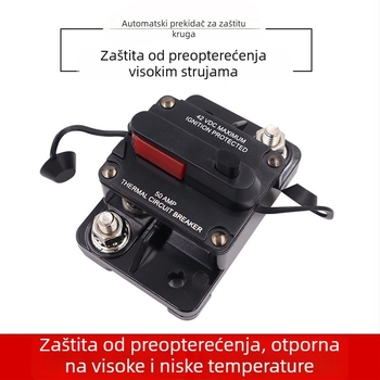 Držač osigurača za auto audio sustav s prekidačem, visokim strujama, universalno, 12-48V, 10W, cinkovog legura