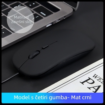 Žični optički miš USB-C s dvostrukim portom, 1600dpi, 4 tipke, ergonomski za stolno računalo