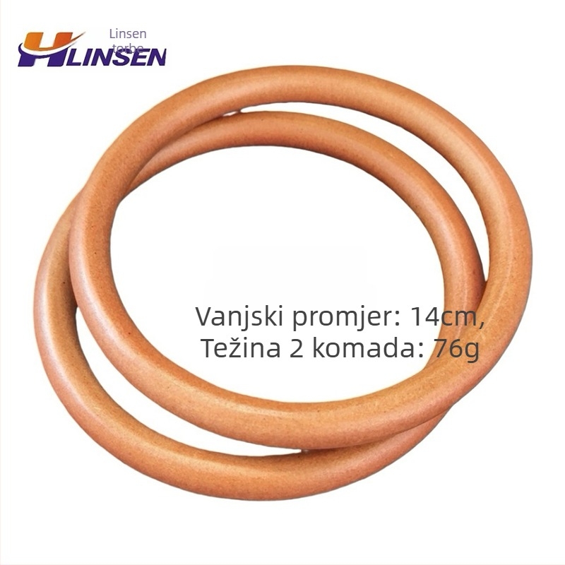 Držač za torbu od drveta, okrugli prsten, pleteni ručni rad, ultra lagan, proljeće 2024, licencirana privatna marka