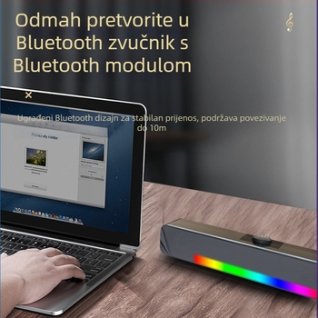 Stolni Bluetooth stereo zvučnik, USB napajanje, 2 zvučnika, 5W, Bluetooth 5.3, raspon 200Hz-16kHz