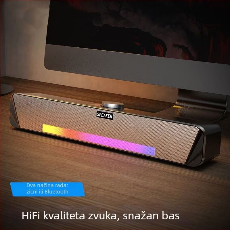 Stolni Bluetooth stereo zvučnik, USB napajanje, 2 zvučnika, 5W, Bluetooth 5.3, raspon 200Hz-16kHz