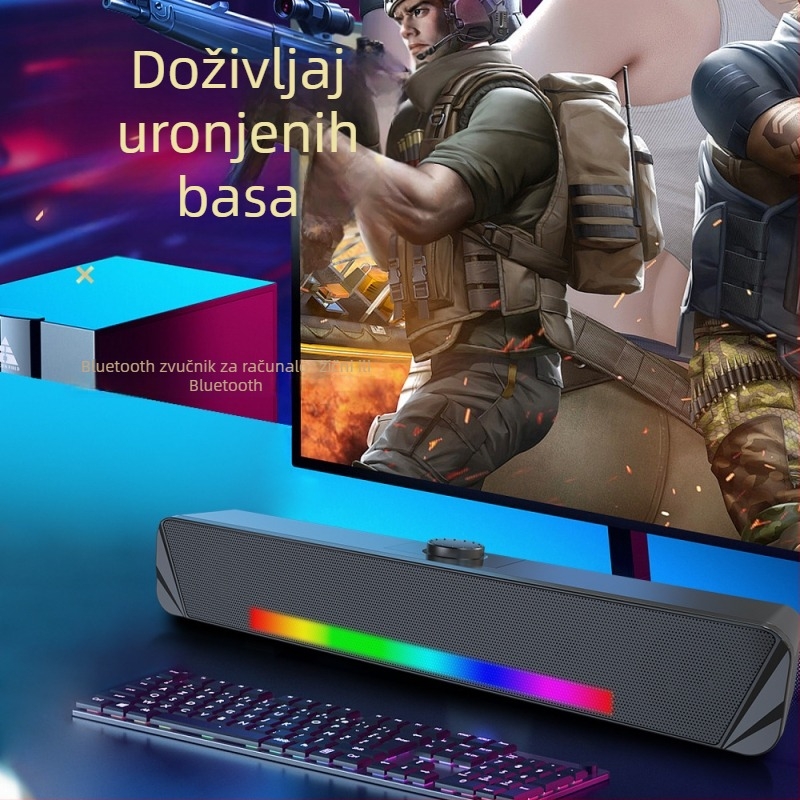 Stolni Bluetooth stereo zvučnik, USB napajanje, 2 zvučnika, 5W, Bluetooth 5.3, raspon 200Hz-16kHz