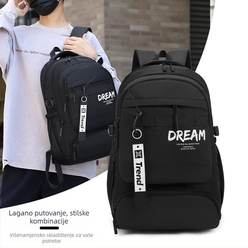 Ruksak, unisex, najlon, gradski stil, proširivi (Kapacitet: 20–35 L; Uzorak: slova; Podstava: poliester; Sustav nošenja: zračne naramenice)