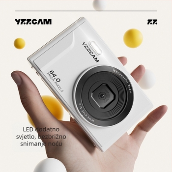 S85-C digitalni fotoaparat za početnike, CCD senzor 64 MP, 10x optični zoom, 2,8-inčni LCD, retro stil, prenosan