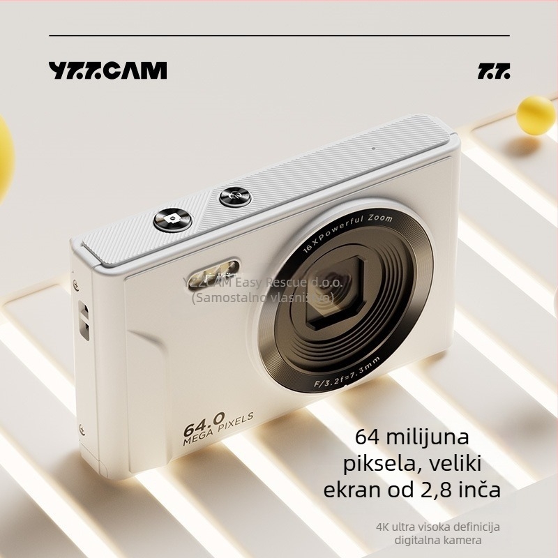 S85-C digitalni fotoaparat za početnike, CCD senzor 64 MP, 10x optični zoom, 2,8-inčni LCD, retro stil, prenosan