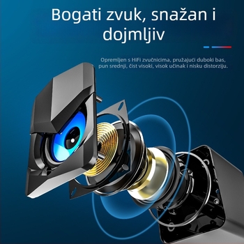 Saida V-158 Računalni zvučnik s USB sučeljem, 3.5 mm audio priključak, 40Hz–20kHz, 3W izlaz