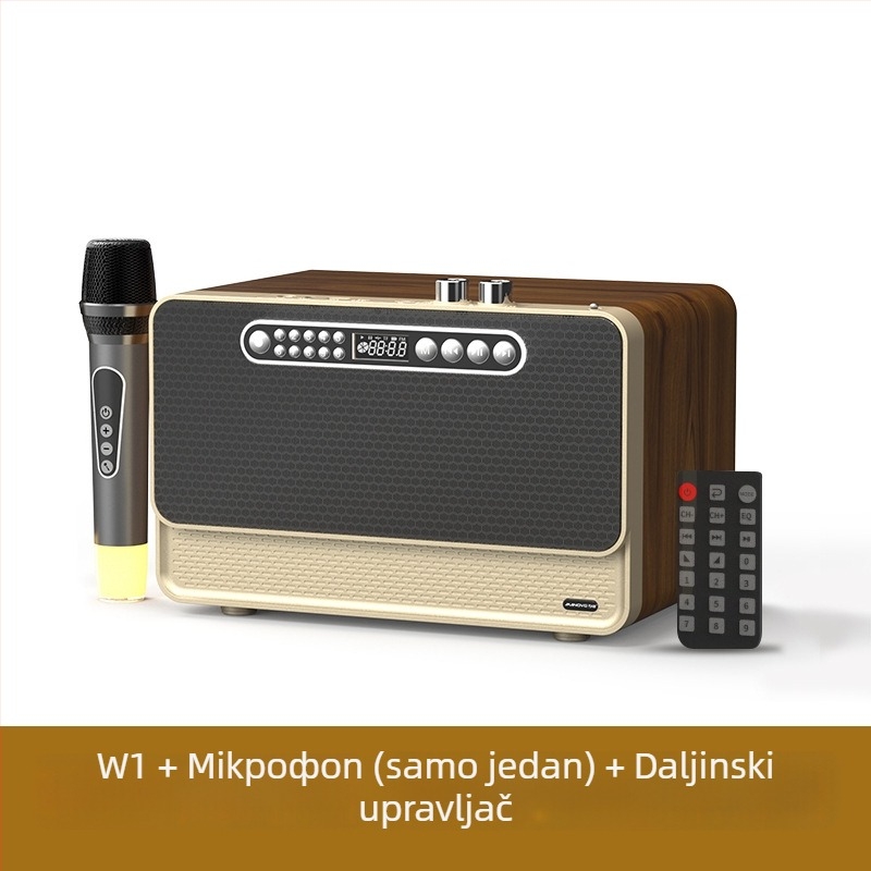 Bežični Bluetooth zvučnik s drvenim kućištem, ugrađena baterija (Bluetooth 5.0; 30W; 100 Hz–20 kHz; SNR ≥70 dB; 2000–4000 mAh)