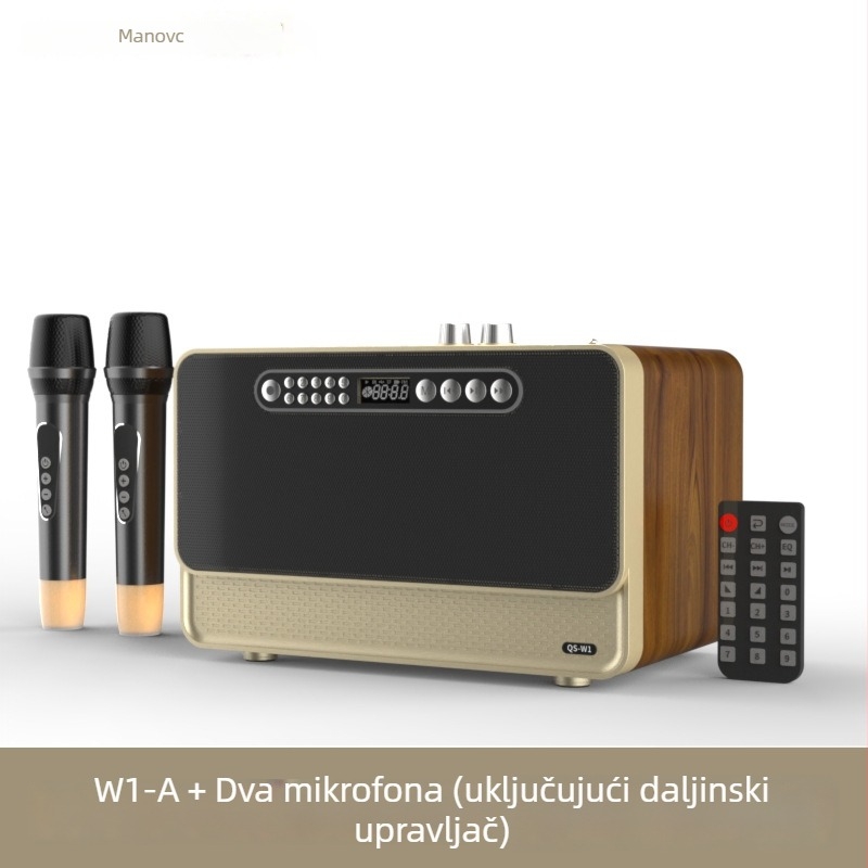 Bežični Bluetooth zvučnik s drvenim kućištem, ugrađena baterija (Bluetooth 5.0; 30W; 100 Hz–20 kHz; SNR ≥70 dB; 2000–4000 mAh)