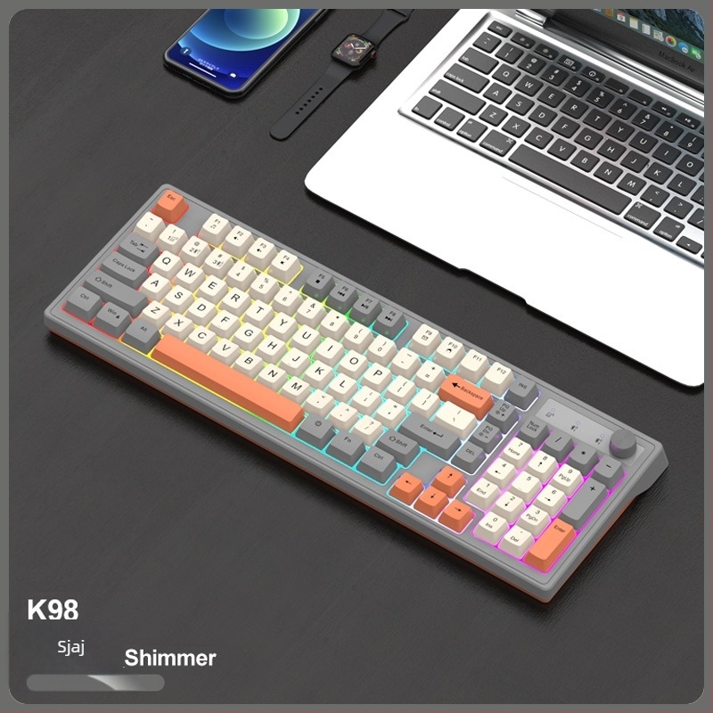Viper K98 Bluetooth tipkovnica, 88-98 tipki, dvostruko spajanje na dva uređaje, pozadinsko osvjetljenje, vodootporna