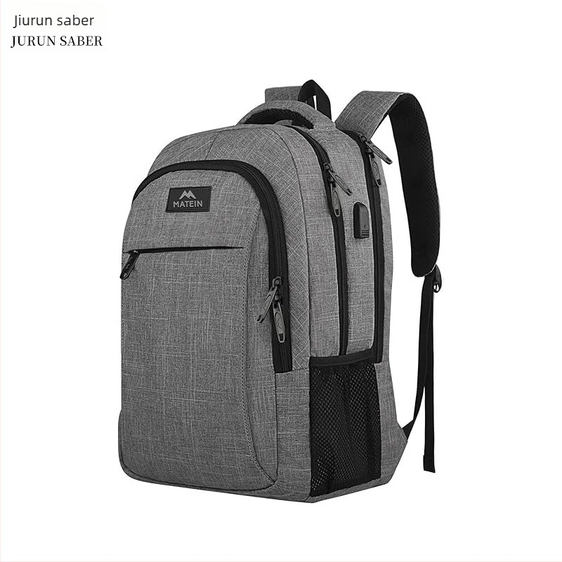 Unisex ruksak za prijenosno računalo za poslovna putovanja — Poliester, 20–35 L, pogodan za 16-inčni laptop, remen s zračnom jastučićem, gradski stil