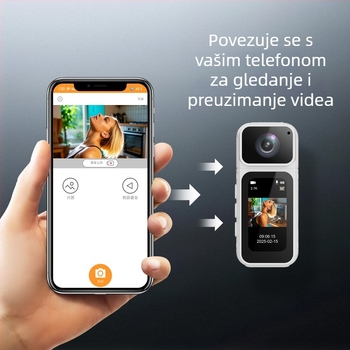 S80 mini akcijska kamera za outdoor vožnju biciklom i ribolov – 2.7K video, 1,47-inčna LCD, TF kartica za pohranu, ABS+PC kućište, trajanje baterije 4–9 h