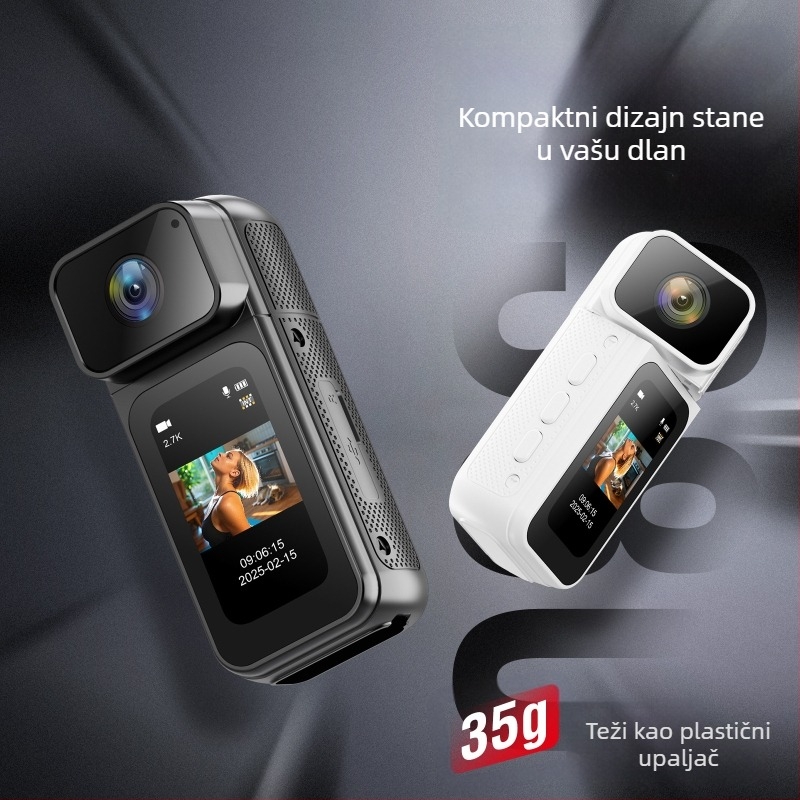 S80 mini akcijska kamera za outdoor vožnju biciklom i ribolov – 2.7K video, 1,47-inčna LCD, TF kartica za pohranu, ABS+PC kućište, trajanje baterije 4–9 h