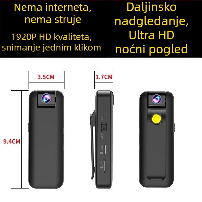 Bežična video kamera s 4x optičkim zumom, CCD senzor 20 MP, LCD zaslon 1,5 inča.