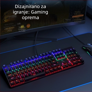 ET I960 gaming tipkovnica s mehaničkim prekidačima, 104 tipke, žično povezivanje, vodootporna