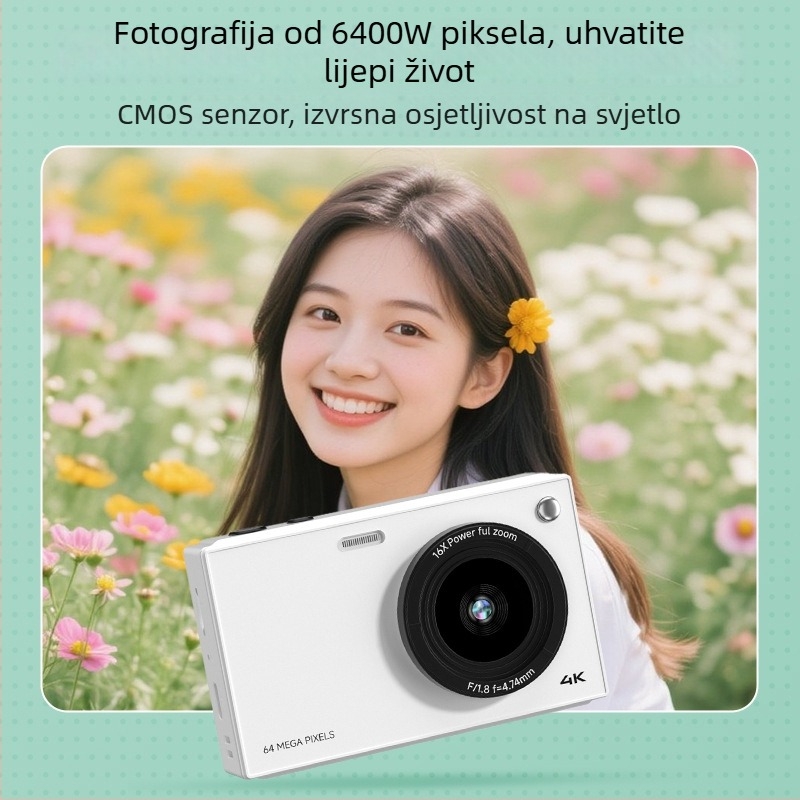 64MP CCD kamera s 16× optičkim zoomom, 4K video, maksimalna rezolucija 7360×4912, 2,8-inčni LCD zaslon