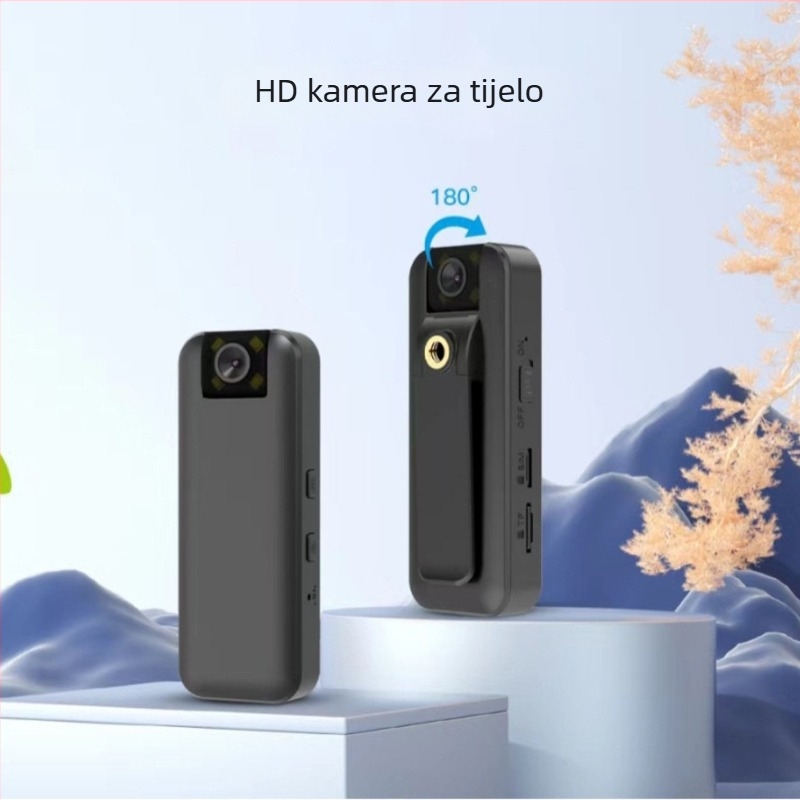 Bežične klips kamera s infracrvenom noćnom vizijom, 1080p kućno snimanje, 2MP senzor, 1500mAh baterija, SD kartica