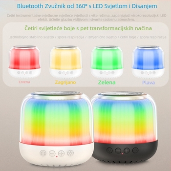 Jy02 Kreativni Bluetooth zvučnik s LED dišućim svjetlom, snažan bas, vanjske šarene svjetlosti, visoka glasnoća