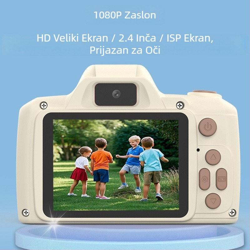 Swift Crab H10 Dječja digitalna kamera - 2,4-inčni LCD, TF kartica za pohranu, rezolucija do 40MP, baterija 600mAh, funkcije: fotografiranje, video, igre, glazba, filtri