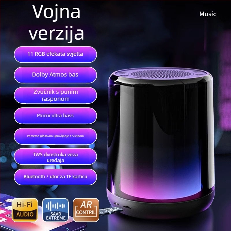 Bluetooth Berlin zvučnik – Bluetooth/SD kartica/3,5 mm, raspon frekvencija 100 Hz–20 kHz, SNR ≥70 dB, IPX7 vodootpornost, silikonsko kućište