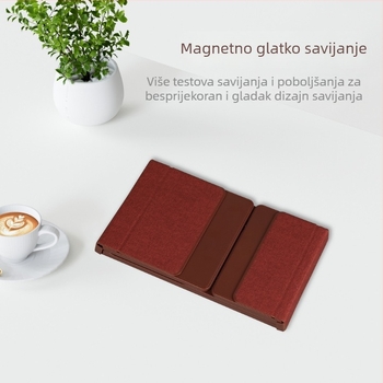 Ultra-tanka tipkovnica B077T Bluetooth i 2,4G, 64 tipki, ABS+PU, podržava 4+ uređaja