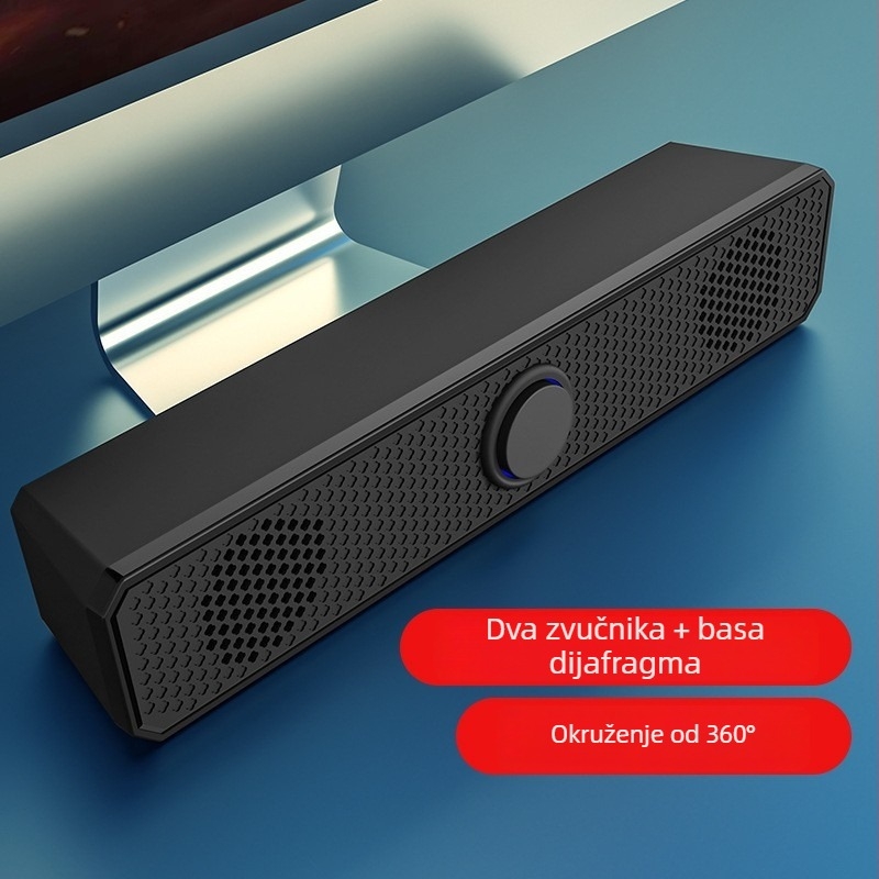 K2065 USB napajane računalne zvučnike, 2.0-kanala, ukupna snaga 3W×2, raspon 40 Hz–20 kHz, 3,5 mm audio ulaz