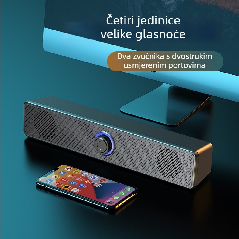 K2065 USB napajane računalne zvučnike, 2.0-kanala, ukupna snaga 3W×2, raspon 40 Hz–20 kHz, 3,5 mm audio ulaz