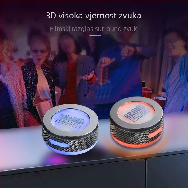 TM002 Bluetooth zvučnik s kostnom vodljivosti, prijenosni mini subwoofer, metalno kućište; Bluetooth 5.3, raspon frekvencija 100 Hz–20 kHz, SNR ≥75 dB, 3 W, IPX6 vodootporan