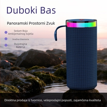 Bluetooth prijenosni zvučnik s platnenim kućištem, kompaktni mini zvučnik s basom za otvoreni prostor
