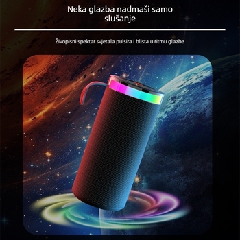 Bluetooth prijenosni zvučnik s platnenim kućištem, kompaktni mini zvučnik s basom za otvoreni prostor