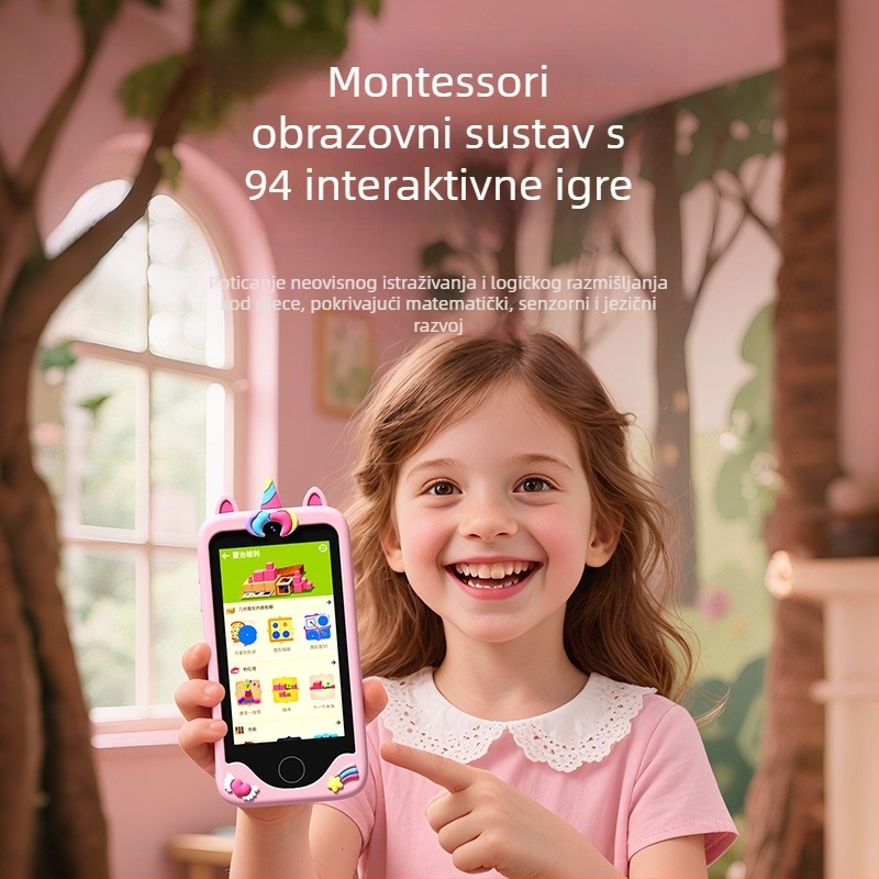 Obrazovna dječja kamera, 4-inčni Android, mini digitalni fotoaparat za djecu s dizajnom crtića