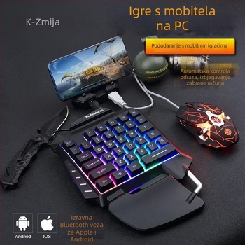 Viper G92 Bluetooth tablet tipkovnica, 39 tipki, vodootporna, Crater Architecture – paket uključuje tipkovnicu, miš i konverter trona