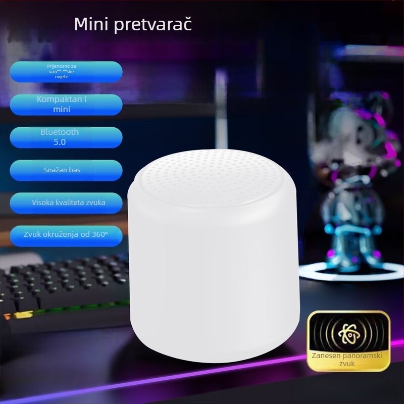 Macaron Bežični Prenosni Bluetooth Zvučnik Mk4 s Ugrađenom Baterijom 800–1000 mAh, 5 W, 60 Hz–15 kHz, SNR ≥70 dB