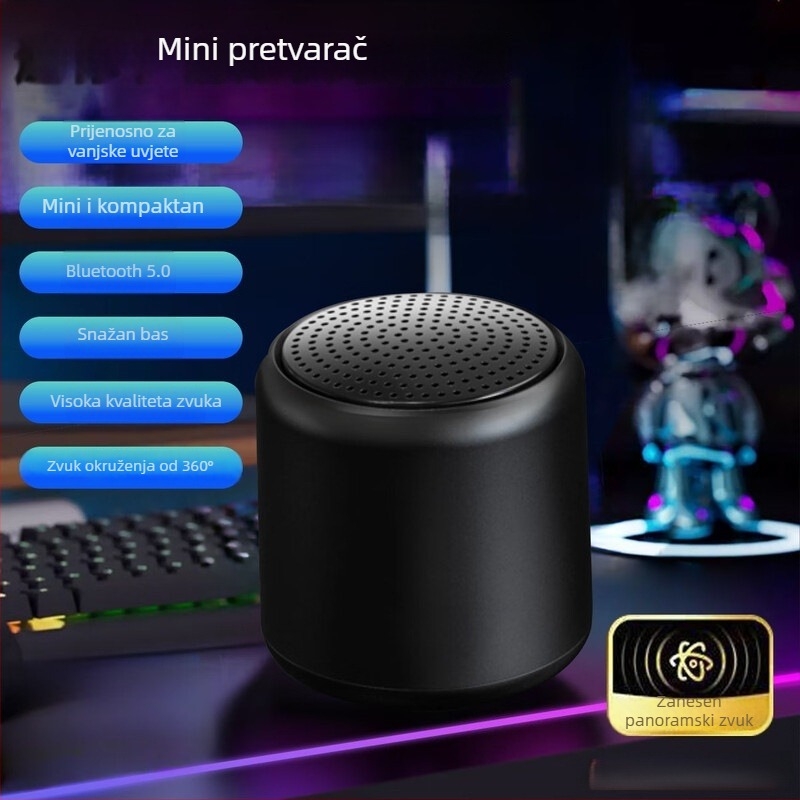 Macaron Bežični Prenosni Bluetooth Zvučnik Mk4 s Ugrađenom Baterijom 800–1000 mAh, 5 W, 60 Hz–15 kHz, SNR ≥70 dB