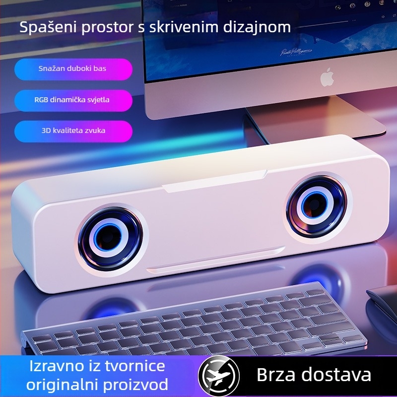 BM-01 Mini Bluetooth stolni zvučnik – 3W izlaz, stereo, 40Hz-20kHz, USB/3,5 mm žični ulaz