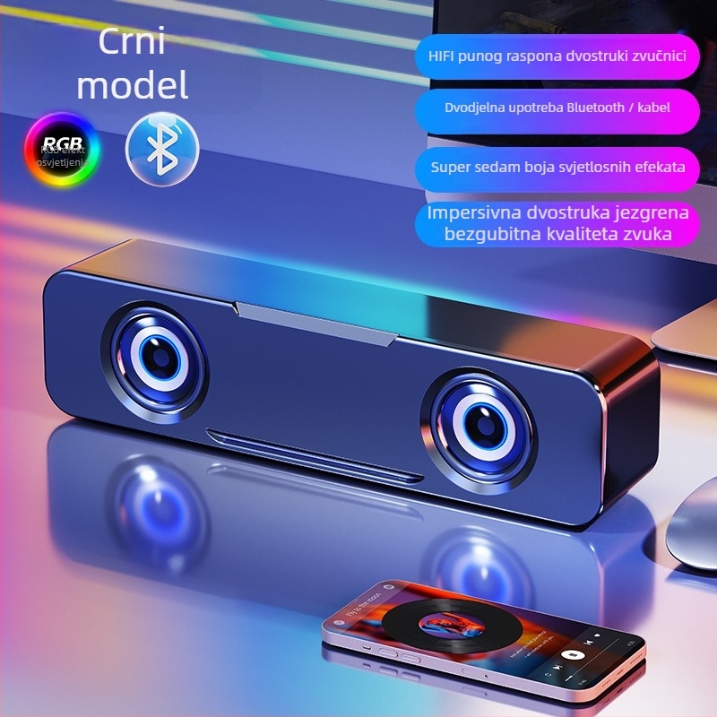 BM-01 Mini Bluetooth stolni zvučnik – 3W izlaz, stereo, 40Hz-20kHz, USB/3,5 mm žični ulaz