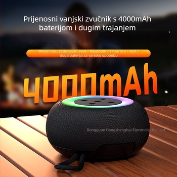 Bežični Bluetooth zvučnik s dvostrukim zvučnicama, IPX6 vodootporan, Bluetooth 5.3, 100Hz-20kHz, SNR ≥95dB